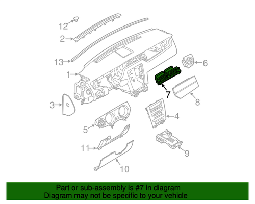 12-14 Ford Mustang Blenden Luftauslässe Armaturenbrett - BOSS 302 (52892998)