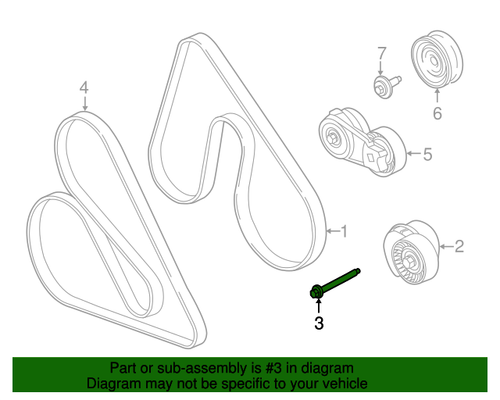 11-23 Ford Mustang (5.0) Schraube Riemenspanner - 4er Set