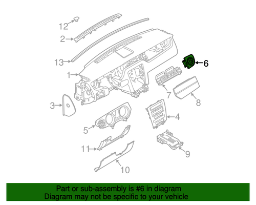 12-14 Ford Mustang Blenden Luftauslässe Armaturenbrett - BOSS 302 (52892999)