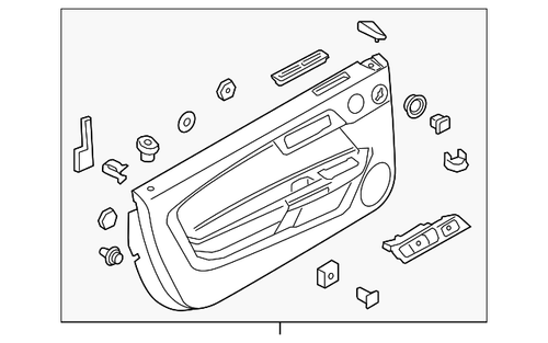15-20 Ford Mustang (Coupe) Set Türverkleidung Vorne links