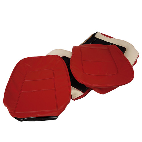 1965 Chevrolet Corvette Base Sitzbezüge - Leder - Rot