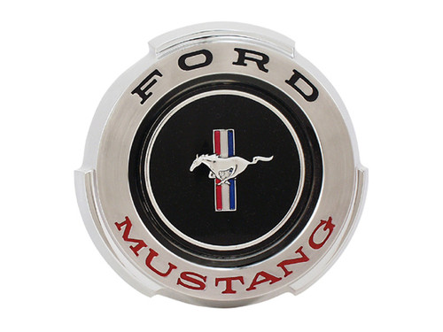 1964 Ford Mustang Tankdeckel - Chrom/Schwarz - Tri-Bar Pony