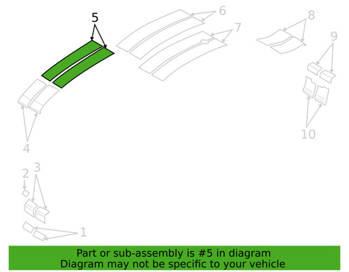 15-17 Ford Mustang Shelby GT350 Aufkleber Motorhaube Hinten