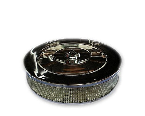 64-73 Ford Mustang Luftfilter komplett - Chrom - 14 x 3 Zoll