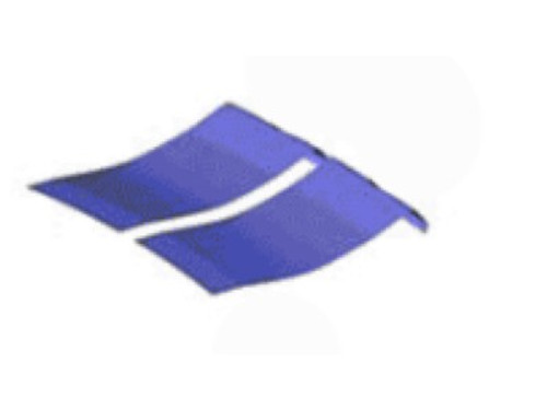 17-19 Ford Mustang Aufkleber Kofferraumdeckel - Blau mit schwarzem Akzent Streifen 17-19 Ford Mustang Aufkleber Kofferraumdeckel - Blau mit schwarzem Akzent Streifen