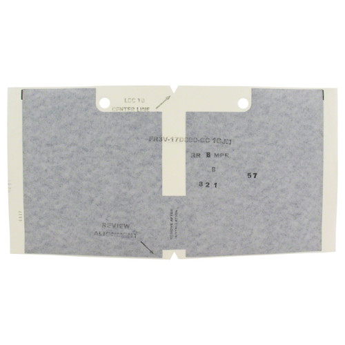 17-19 Ford Mustang Aufkleber Stoßstange - Hinten Unten - Blau mit schwarzem Akzent Streifen Hinten unten