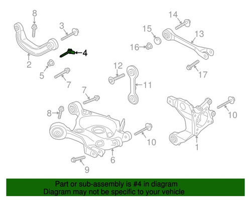 15-26 Ford Mustang (2.3, 5.0, 5.2) Schraube für Fahrwerkslenker Vorne oben
