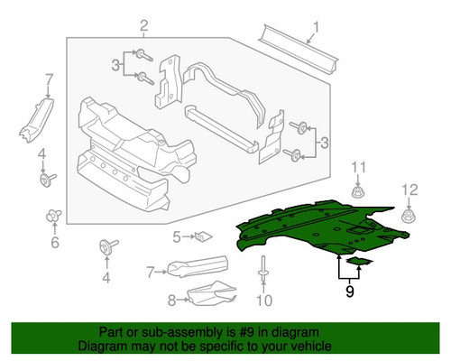 20-22 Ford Mustang Shelby GT500 (5.2) Unterfahrschutz Vorne Mitte