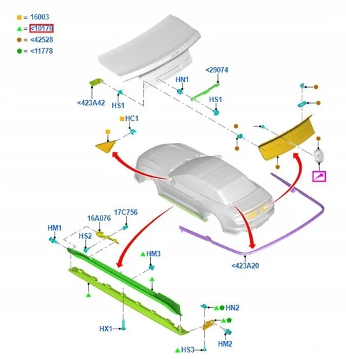 18-23 Ford Mustang Seitenschweller Links