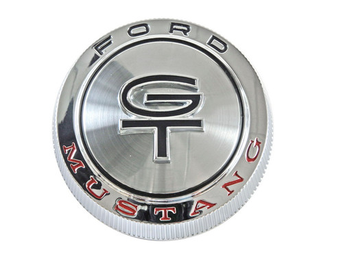 1966 Ford Mustang Tankdeckel - Chrom - GT Logo
