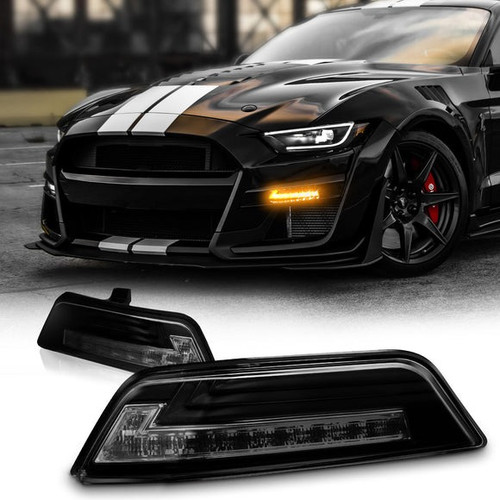 15-17 Ford Mustang Blinker - mit Tagfahrlicht - Sequenziell - Smoked Vorne