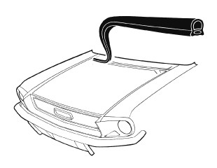 67-68 Ford Mustang Dichtung Windleitblech