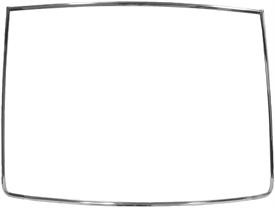 67-68 Ford Mustang (Fastback) Zierleiste Heckscheibe - Edelstahl, Chrom