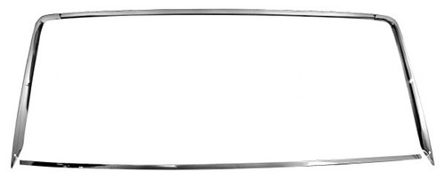 67-68 Ford Mustang (Hardtop) Zierleiste Heckscheibe - Edelstahl, Chrom