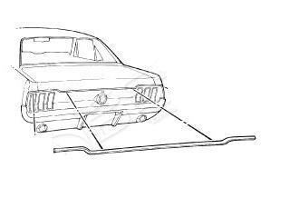 67-68 Ford Mustang (Convertible/Hardtop) Zierleiste Kofferraumdeckel - Aluminium, Poliert