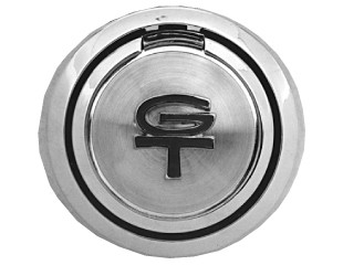 1967 Ford Mustang Tankdeckel - Pop-Open - Chrom - GT Logo