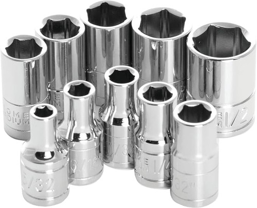 Stecknuss-Satz - 1/4 " - Zoll - Sechskant - 10tlg.