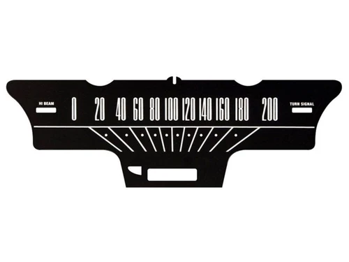 64-65 Ford Mustang Instrumentenscheibe - Bandtacho - Km/h - Made in Germany!
