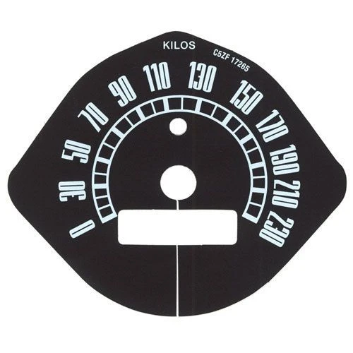 1966 Ford Mustang Instrumentenscheibe - Km/h - Made in Germany!