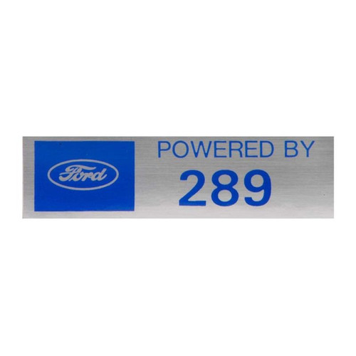 64-68 Ford Mustang (289) Ventildeckel - Aufkleber - Powerd by 289
