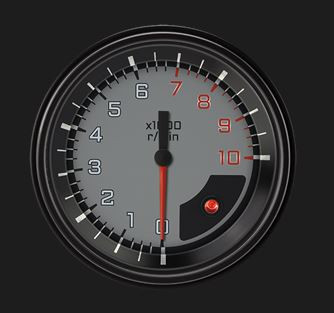 64-73 Ford Mustang Drehzahlmesser - AutoCross Gray Serie