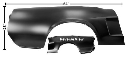 1968 Ford Mustang (Convertible) Seitenwand - Premium - Rechts - Ohne Einbuchtung (späte 68er)
