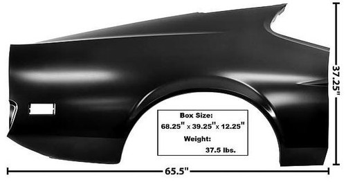 71-73 Ford Mustang (Fastback) Seitenwand - Premium - Rechts