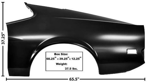 71-73 Ford Mustang (Fastback) Seitenwand - Premium - Links