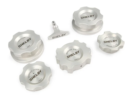 07-14 Ford Mustang Shelby GT500 (5.4, 5.8) Motorkappen Set Shelby - Silber