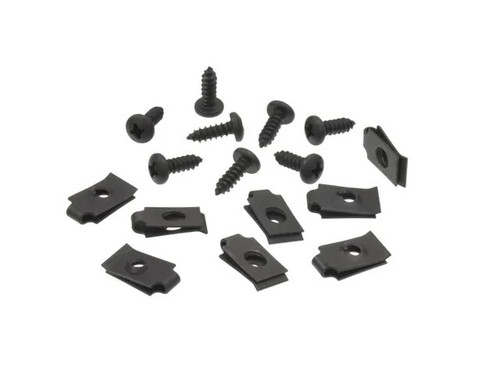 63-67 Chevrolet Corvette Scheibenwischer-Lüftungsgitter-Schrauben mit U-Muttern