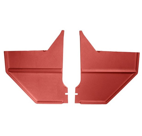67-68 Ford Mustang (Fastback/Hardtop) Fußraumverkleidung - Rot Links und Rechts