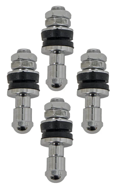 64-73 Ford Mustang Reifenventil Set - Gerade -  zum Anschrauben