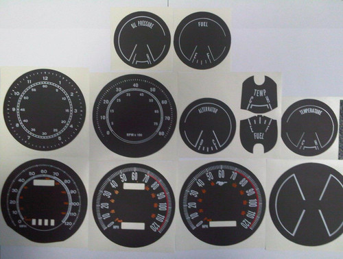 69-70 Ford Mustang Instrumentenscheibe - Schwarz