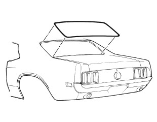 69-70 Ford Mustang Dichtung Heckscheibe