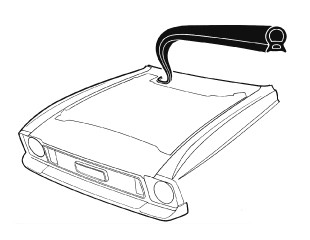 71-73 Ford Mustang Dichtung Windleitblech