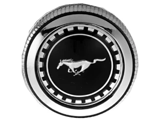 71-73 Ford Mustang Tankdeckel - mit Entlüftung - Chrom - Running Pony - ohne Fangseil