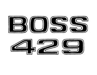 69-70 Ford Mustang Aufkleber Kotflügel - Boss 429 - Schwarz