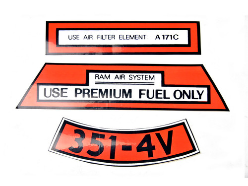 1971 Ford Mustang Aufkleber Motor (38008217)