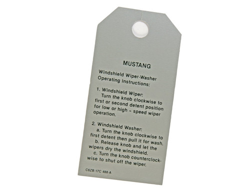 65-66 Ford Mustang Service Aufkleber