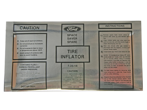 1968 Ford Mustang Aufkleber Motor (38008392)
