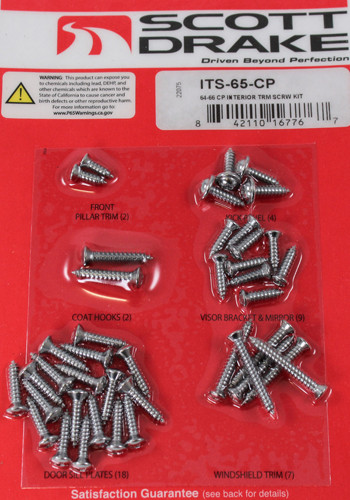 64-66 Ford Mustang (Hardtop) Schraubenset - Innenraum