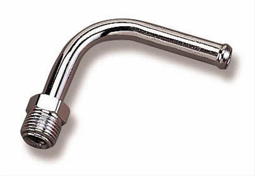 64-73 Ford Mustang Anschluss Kraftstoffschlauch - Holley - Chrom - 90 ° - 5/8-18 " auf 3/8 " Schlauanschluss