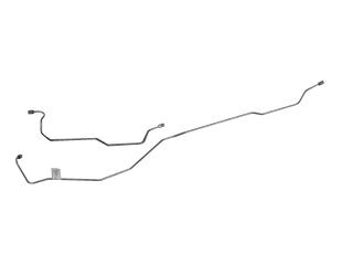 64-66 Ford Mustang (260, 289) Bremsleitung - Hinten - Stahl - Mit Zweirohrabgasanlage Hinten