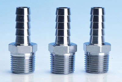 64-73 Ford Mustang Adapter für Kraftstoffleitung - Messing - 3/8 " - Set