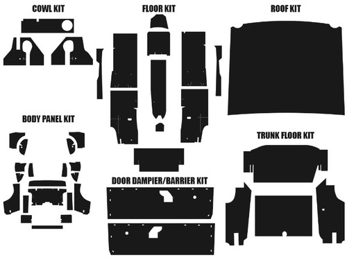 69-70 Ford Mustang (Hardtop) Wärme- und Schalldämmung