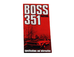 1971 Ford Mustang Boss 351 Bedienungsanleitung