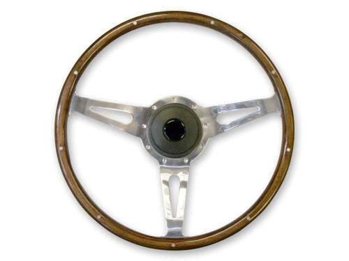64-73 Ford Mustang Lenkrad - GT350 Style - 15" Mahagoni Außenring - GM Lenksäule