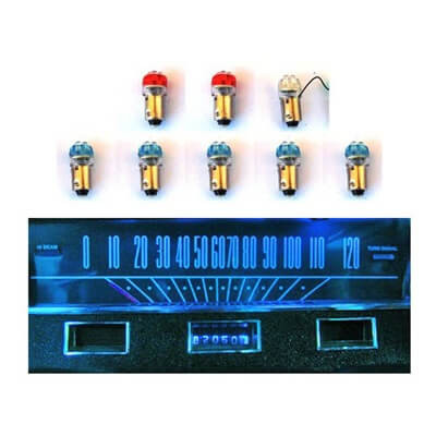 64-66 Ford Mustang Leuchtmittel Instrumentenbeleuchtung - LED - Blau - Set - Bandtacho