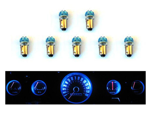 65-66 Ford Mustang Leuchtmittel Instrumentenbeleuchtung - LED - Blau - Set