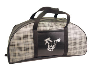 64-23 Ford Mustang Werkzeugtasche groß - kariert mit Mustang Logo